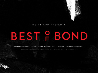 Bond black black and white bond poster type typography white