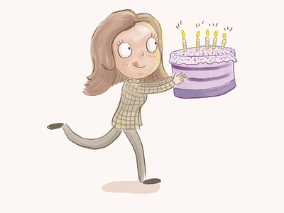 Happy Birthday cartoon design illustration