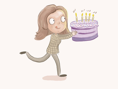 Happy Birthday cartoon design illustration