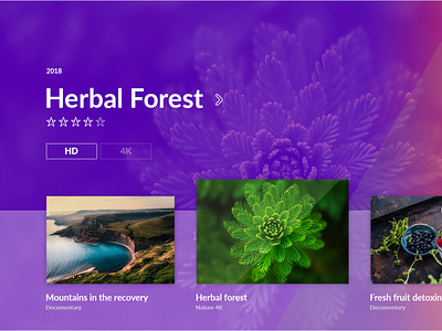 TV Interface / Nature brandnew design forest fresh herbal ideas interface interface design melo tv