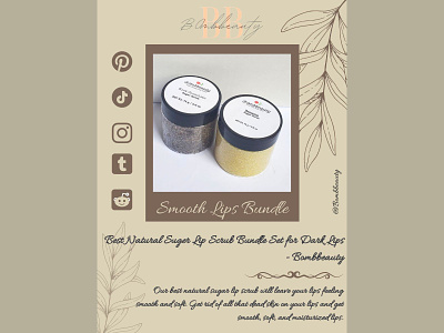 Best Natural Suger Lip Scrub Bundle Set for Dark Lips lipscrubcontainers