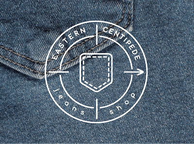 EASTERN CENTIPEDE jeans shop logo branding design identity jeans logo logotype shop store логотип