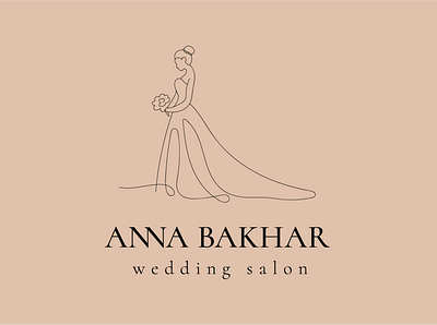 Logo for wedding salon Anna Bakhar branding bridal bridal salon graphic design logo logotype shop store wedding wedding dress wedding salon логотип