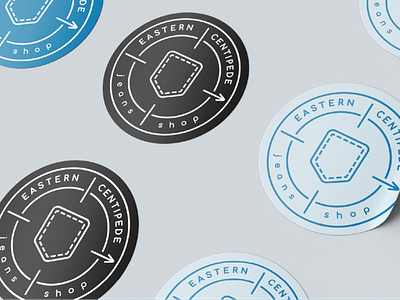 Sticker design for jeans shop. Branding & logo design