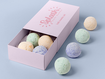 Bath bombs packaging, branding, logo