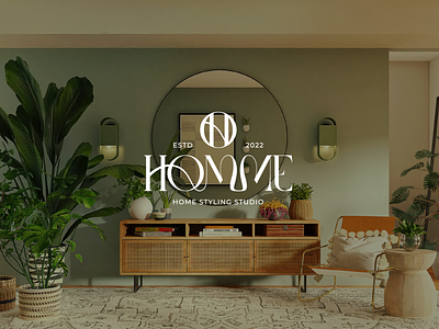 Home styling logo, home decor branding. Luxury elegant logo