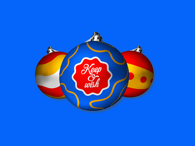 Christmas Baubles branding, New Year logo, Christmas balls