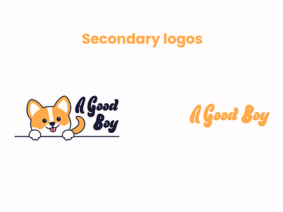 Cute dog logo, dog food branding