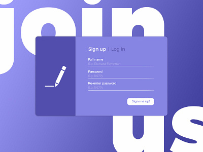 Sign up – Day 01 #DailyUI