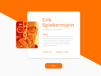 User Profile – Day 06 #DailyUI