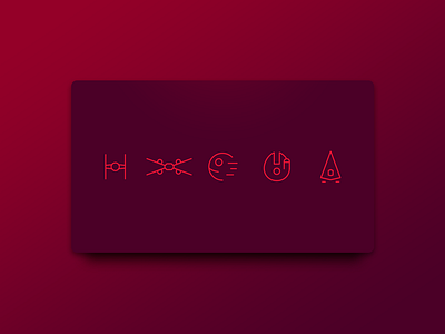 Icon Set – Day 55 #DailyUI 55 dailyui icon minimal set star wars