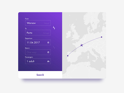 Flight Search – Day 68 #DailyUI