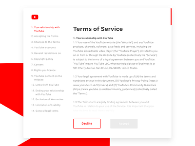 Terms of Service – Day 89 #DailyUI