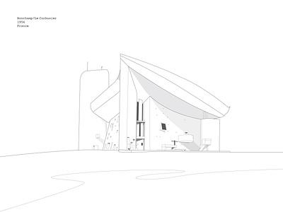 architectural_ Ronchamp/le corbusier design graphic design illustration