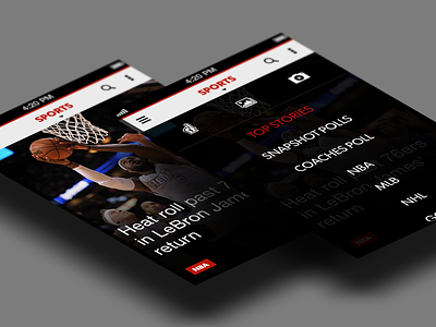 Sports Concept Design / Menu Overlay awesome clean design flat interaction ios iphone list menu overlay sleek ux