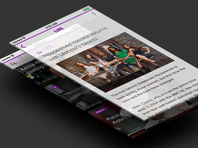 iOS 7 Concept News Section / Article View 7 android design flat icons ios ios7 iphone menu