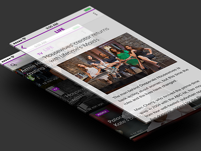 iOS 7 Concept News Section / Article View