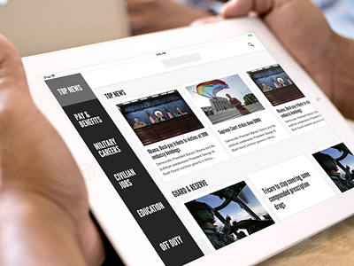 iPad Design / Government Concept iOS 7 6 7 design flat ios ipad iphone menu news retina simple