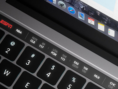 Touch Bar Concept for ESPN scores apple bar ios macbook os pro scores sports ticker touch touchbar