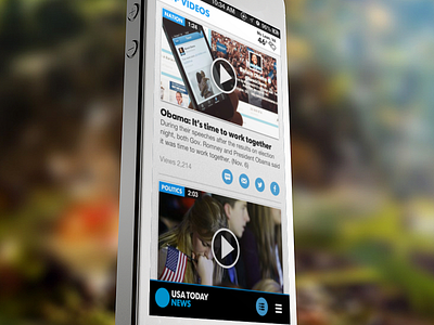 Concept for Top Videos 6 8 apple blue clean control experience ios iphone mac menu nav new panel sleek ui user ux win