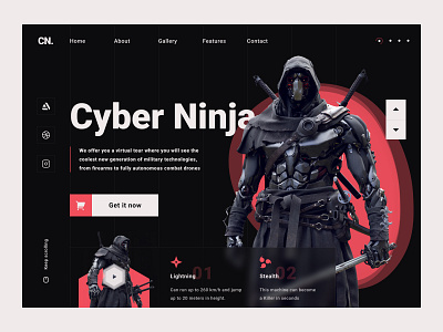 Cyber Ninja Landing Page Design