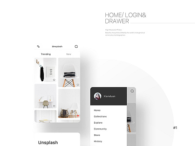Unsplash App Design