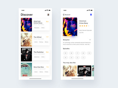 TV Show App app show sketch tv ui