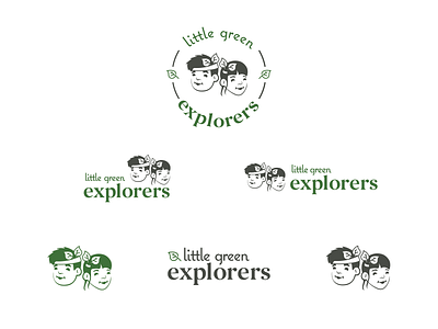 Logo design for Little Green Explorers brand identity design illustration logo logo design
