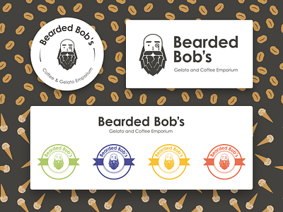 Bearded Bob's Gelato and Coffee Emporium Logo Design brand identity branding logo logo design
