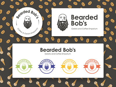 Bearded Bob's Gelato and Coffee Emporium Logo Design