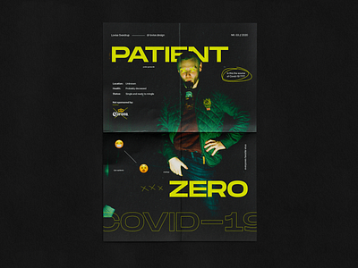 Patient Zero brutalism brutalist brutalist design color color palette corona coronavirus covid 19 design editorial editorial design minimalist modern poster poster art posters typography