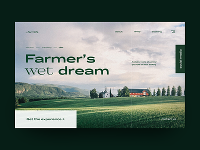 Landing page Farmlife color design farm farmer landing page landingpage minimalist modern typography ui ui design ux web design webdesign