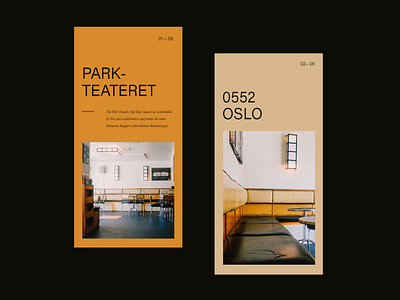 Parkteateret – 0552 Oslo brutalism clean color color palette design landing page minimalist mobile mobile ui modern norway oslo photography simple typography ui uiux web design webdesign