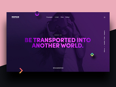 Merge VR Homepage colors interaction interface typography ui ux web