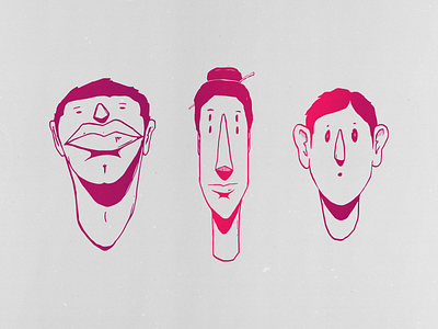 Character Heads Illustration 2d cabeça character character design characterdesign drawing head heads illustration ilustração