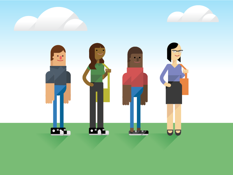 Geometric Characters characters angle illustration people geometric