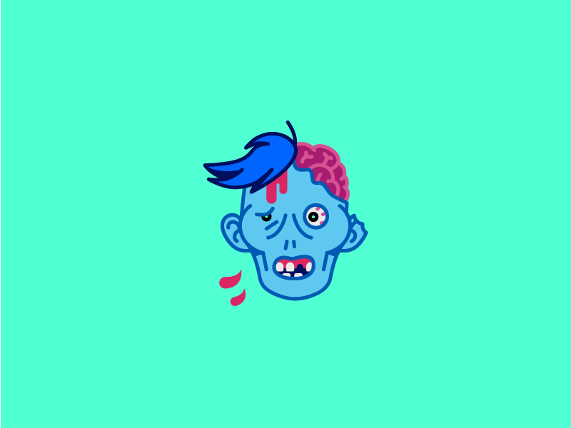 Beware! horror undead zombie cute happy halloween dead brains zombies beware
