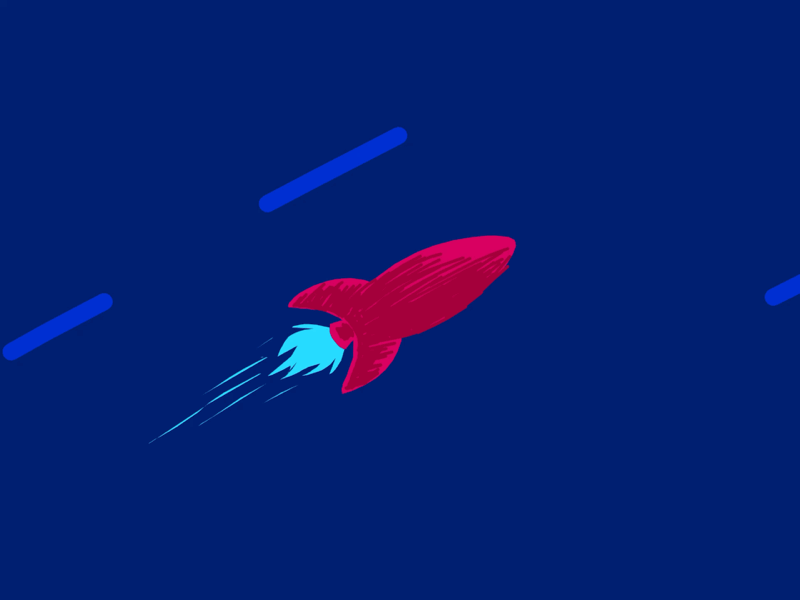 Space rocket animation experiment looom