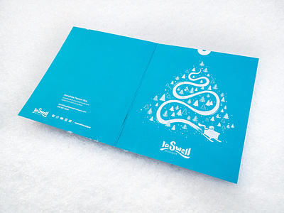 Printed new year wishes card for La Swell brand identity branding illustration logo logotype