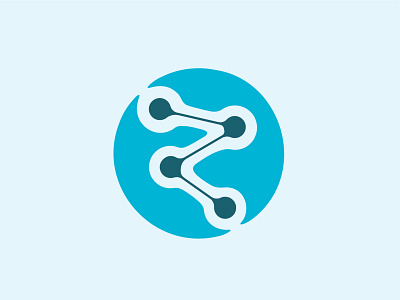 Z logo – connected dots brand identity logo logotype