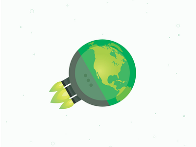 Interstellar icon — earthship brand identity earthship green illustration logo logotype rocket