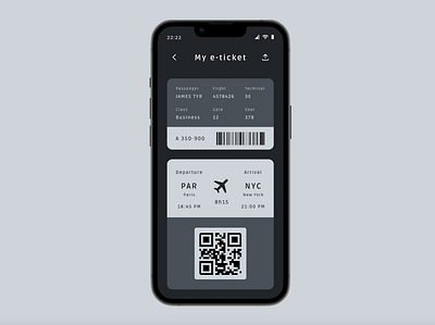 #DailyUI - Day 24 : Boarding Pass dailyui design graphic design ui