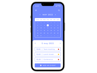 #DailyUI - Day 38 : Calendar