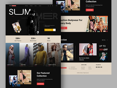 Clothing Store Web UI clothing creative fashion landingpage ui webdesign