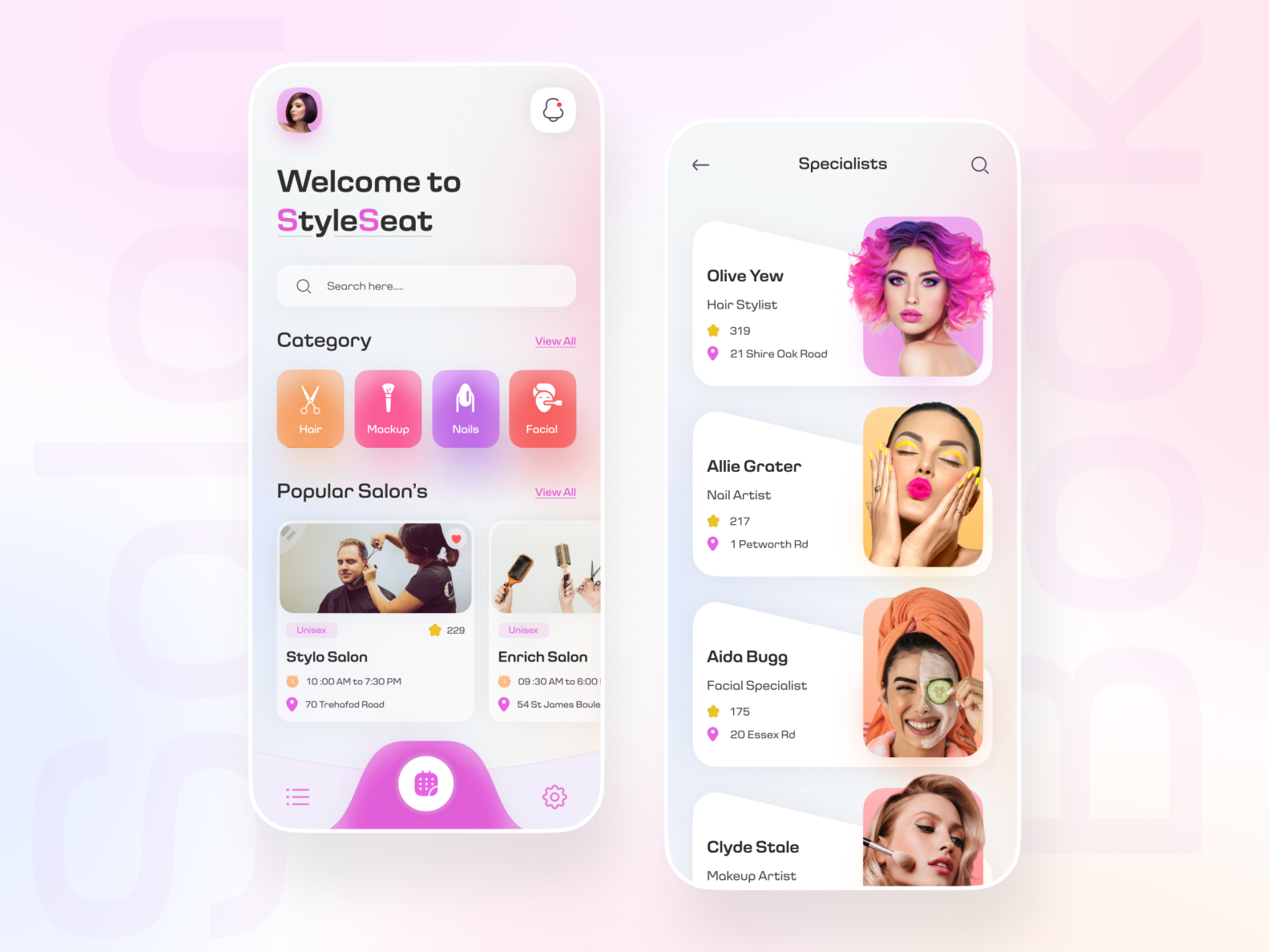 Beauty Salon Booking App by Jigar on Dribbble