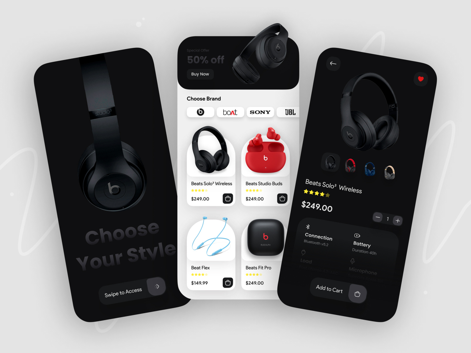 Headphone Products App by Jigar on Dribbble