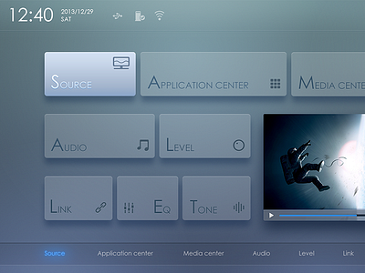 sound bar blue tv ui