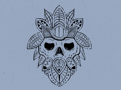 Tribal Skull Design