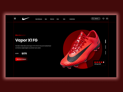 Nike Vapor X1 FG | Web UI Design