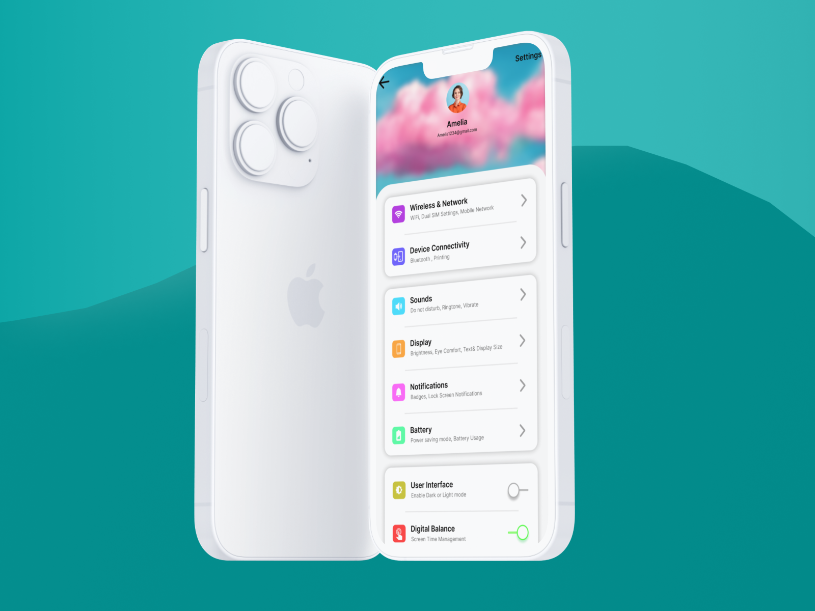 Settings App | UI Design by Prabhat Saini on Dribbble